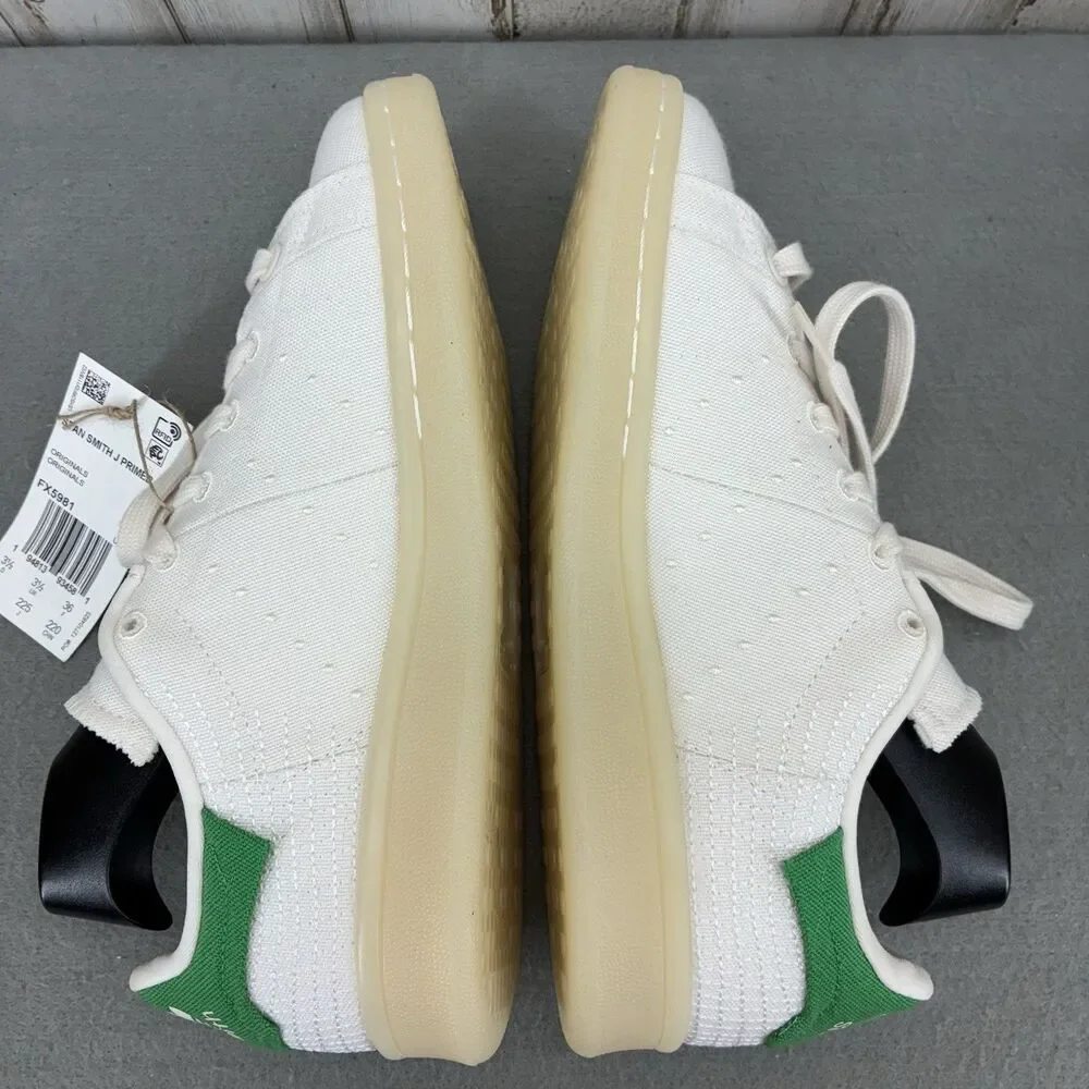Adidas Stan Smith Primeblue Shoes Cloud White Green Size 4 Men's NWOB